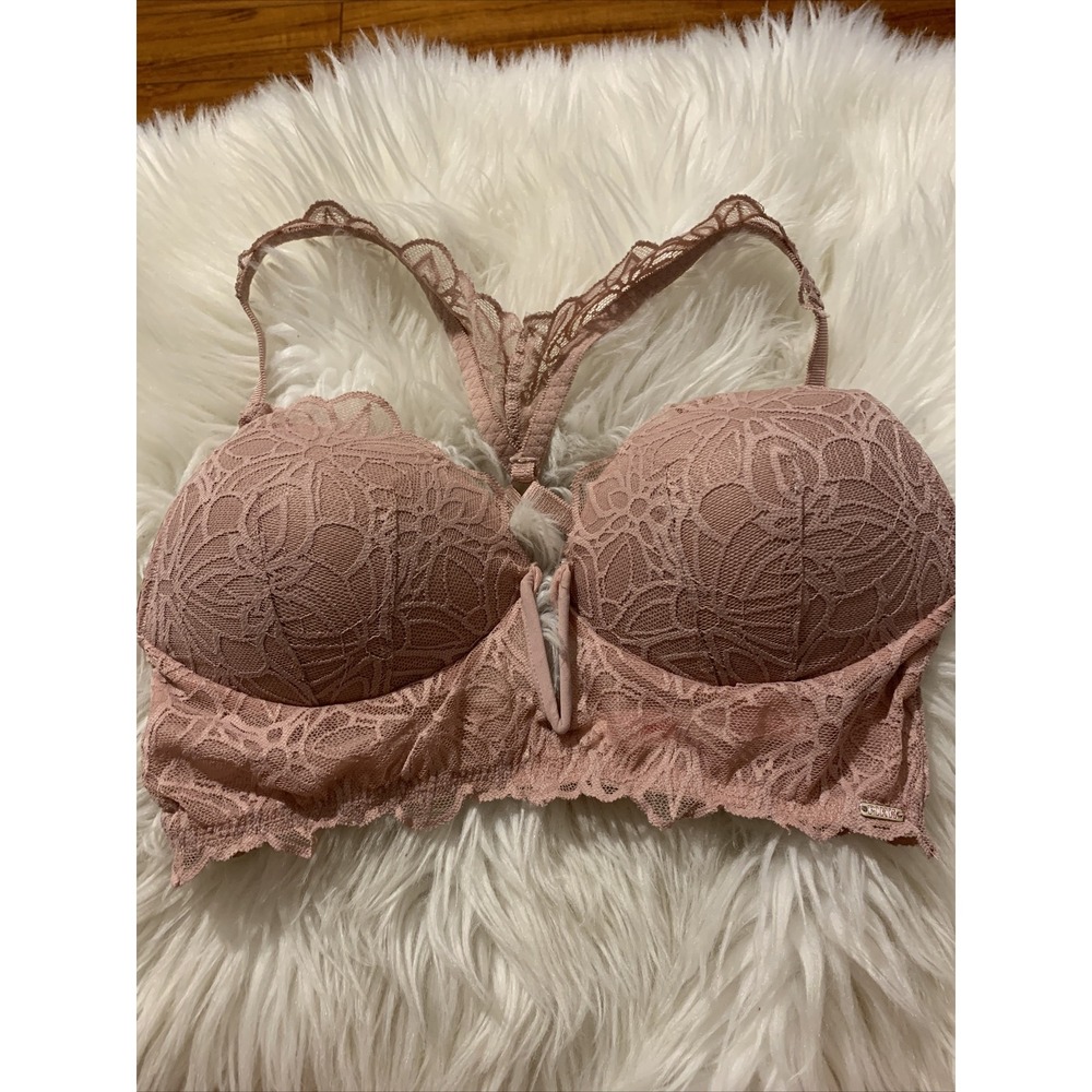 victoria secret Pink Sexy Date Push Up Bra Medium Racerback Euc
